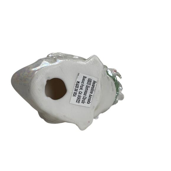 Lot of 3 Iridescent Porcelain Duck Figurines with Flower Wreaths - Picture 12 of 12